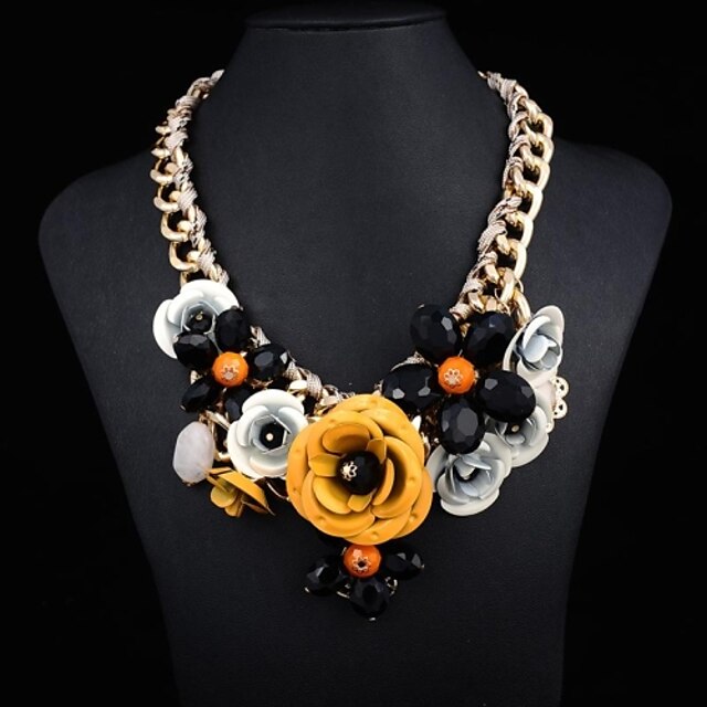  Women's metal Flower Luxury Necklace