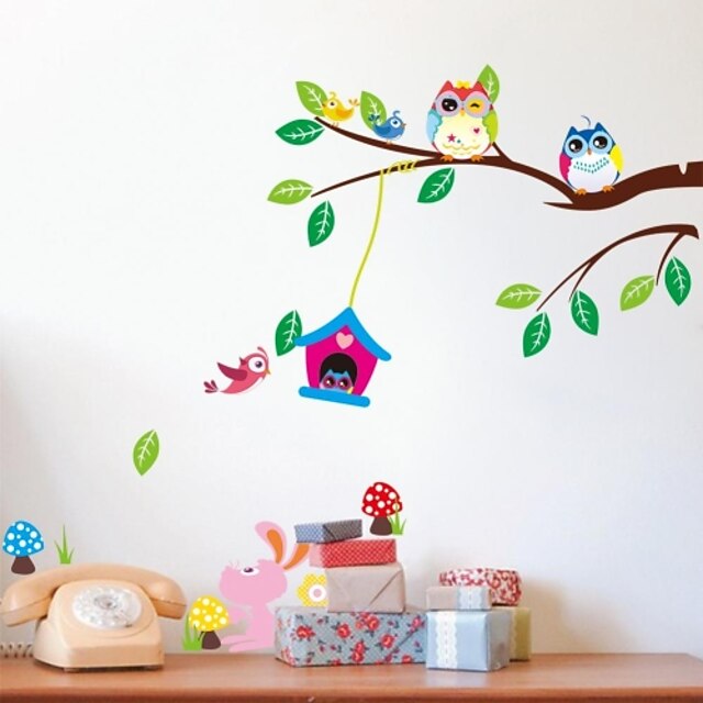  Landskap Dyr Still Life fritid fantasi Botanisk Veggklistremerker Animal Wall Stickers Dekorative Mur Klistermærker, Vinyl Hjem Dekor