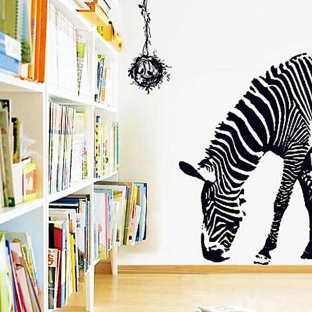  Wall Stickers Lepicí obrazy na stěnu, moderní poloviny zebra pvc samolepky na zeď