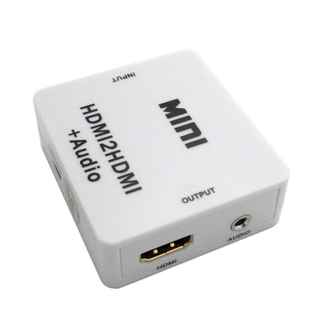  HDMI to HDMI+Audio Adapter Box HD HDMI Adapter With Power