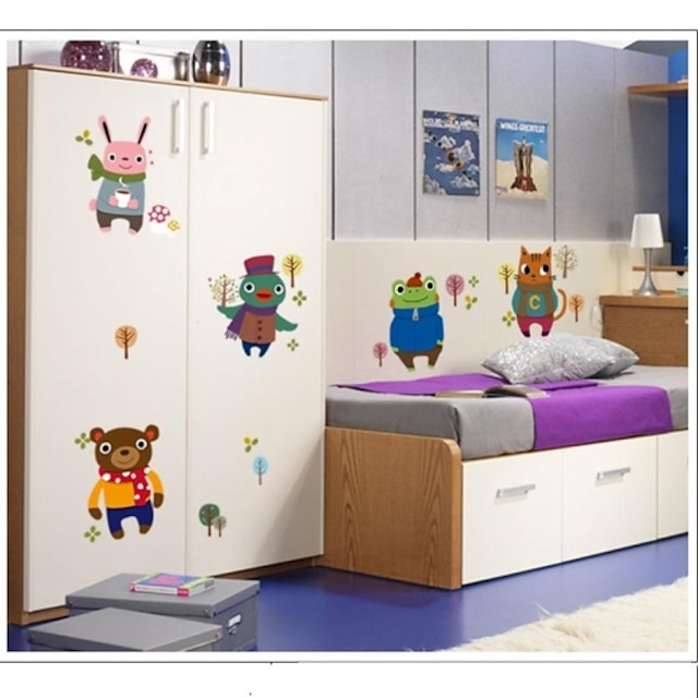  Animals Wall Stickers Animal Wall Stickers Fridge Stickers, Vinyl Home Decoration Wall Decal Wall