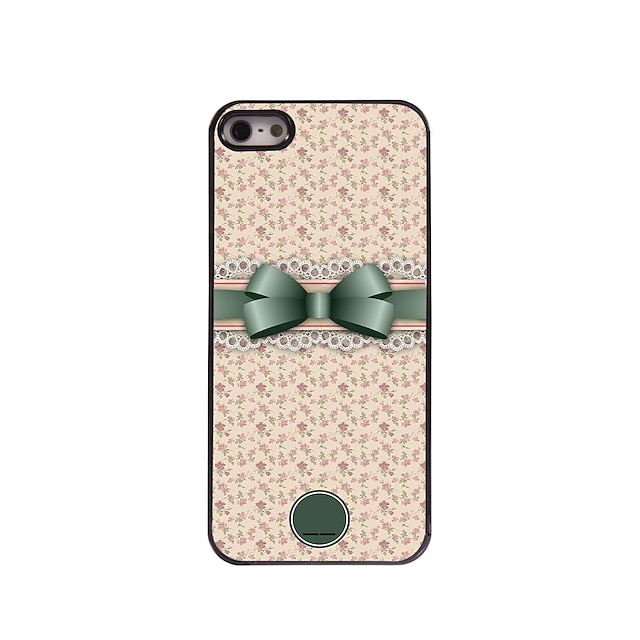  henkilökohtainen lahja ihana bowknot ja kukka suunnittelu metalli kotelo iPhone 5 / 5s