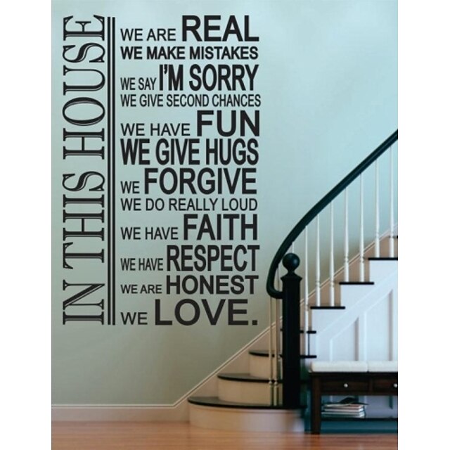  Decorative Wall Stickers - Words & Quotes Wall Stickers Abstract / Fantasy / Words & Quotes Living Room / Bedroom / Dining Room / Washable / Removable