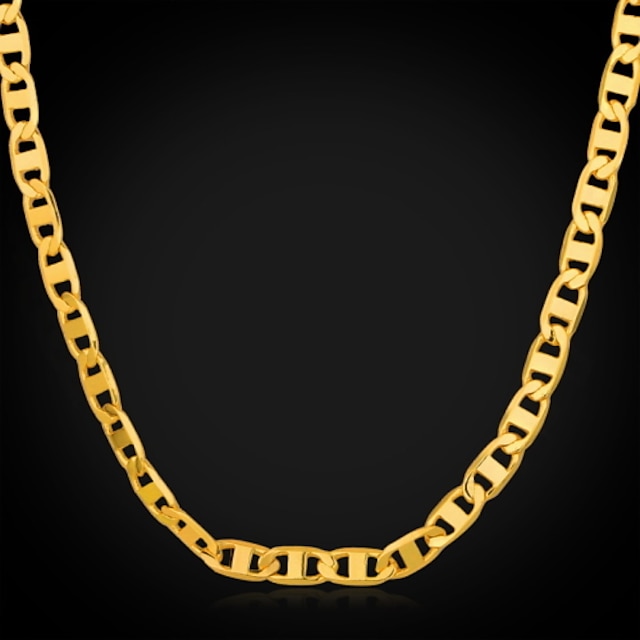  Men's Chain Necklace - Gold Plated Golden Necklace Jewelry For Party