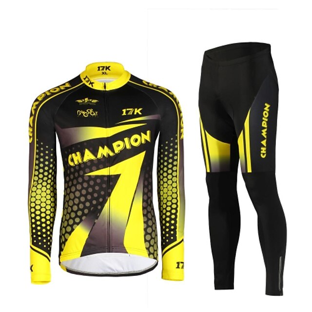  Mysenlan Cycling Jersey with Tights Men's Long Sleeve BikeBreathable Thermal / Warm Quick Dry Ultraviolet Resistant Moisture Permeability