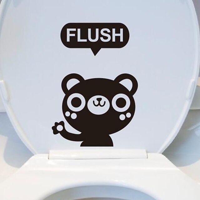  cartoon van de kleine beer wc sticker