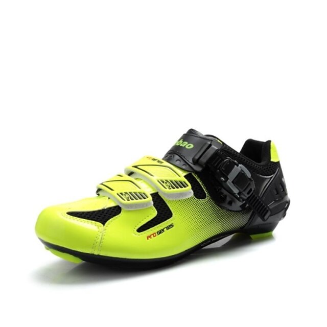 Tiebao Road Bike Shoes Cycling Shoes Men's Ventilation Breathable Outdoor Road Bike PVC Leather Breathable Mesh Cycling