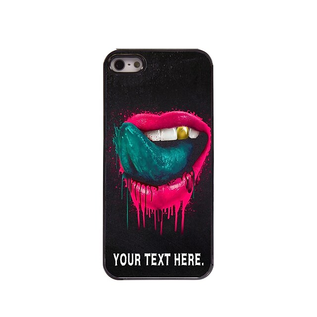  Personalized Case The Lip and the Tongue Design Metal Case for iPhone 5/5S