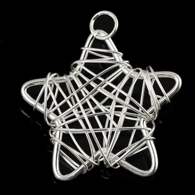  Fashionable Women'sStar-Shaped Wrapped Wire Silvering Pendants (1Pc)