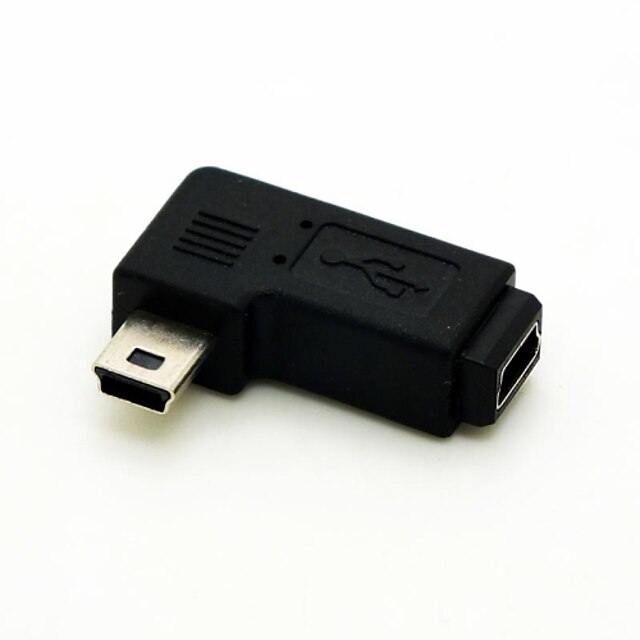  stânga în unghi de 90 de grade mini USB de sex masculin la mini USB transport gratuit conector cablu cablu de conventer adaptor de extensie femeie