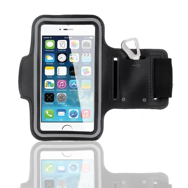  Til med vindu Armband Etui Armbånd Etui Ensfarget Myk Stoff til Universiell iPhone 6s Plus/6 Plus iPhone 6s/6