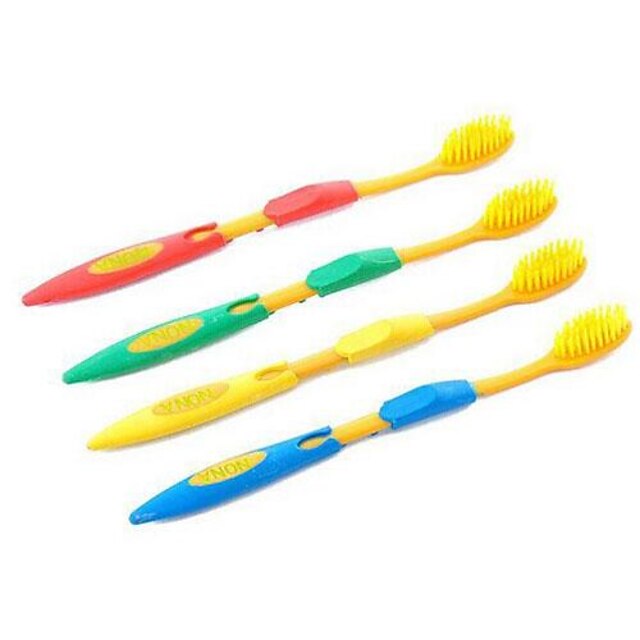  4 stuks nano materiaal zachte tandenborstel (willekeurige kleur)
