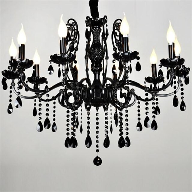  LWD 68cm(28inch) Crystal / Mini Style Chandelier Metal Candle-style Others Modern Contemporary 110-120V / 220-240V