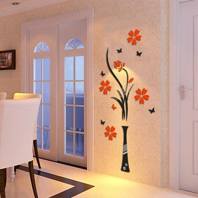  3d muur stickers muur stickers, acryl kristal bloemen diy muurstickers