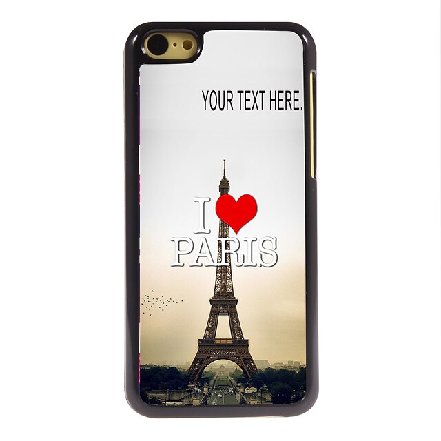  gepersonaliseerd geval ik houd van Parijs Eiffeltoren ontwerp metalen behuizing voor de iPhone 5c