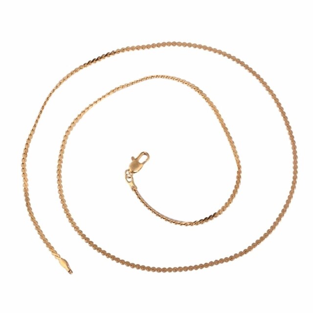  plateado nuevo oro de la manera caliente de la venta 18k de unisex collar de cadena