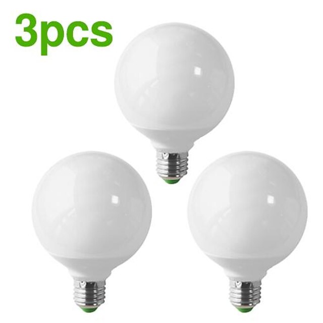  3-pack h + lux ™ cfl g95 e27 22w 1200lm cri>80 2700k quente lâmpada branca (AC220-240V)