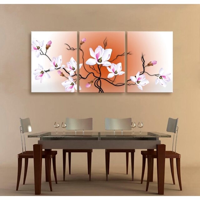  personalisierte Leinwanddruck Leinwand Kunst magnolia 35x50cm 50x70cm gerahmtes Leinwandmalerei Satz von 3