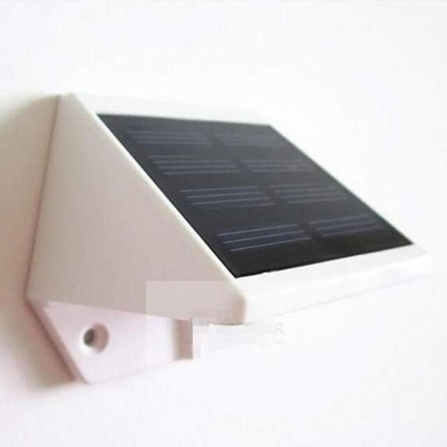  mlsled® 0.6W 4-led wit mini waterdicht op zonne-energie hek / muur / tuin lamp - wit