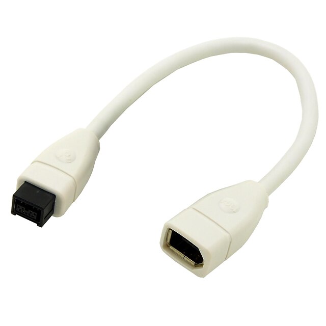  IEEE 1394a 6pin женщиной 1394B мужской кабель FireWire 400 к 800 кабель Conventer белый imacbook