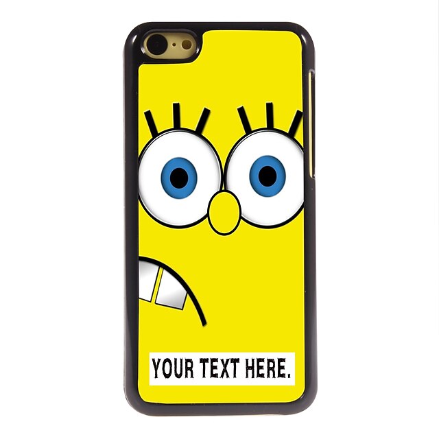  personalizado cartoon caso design amarelo caixa de metal para iphone 5c