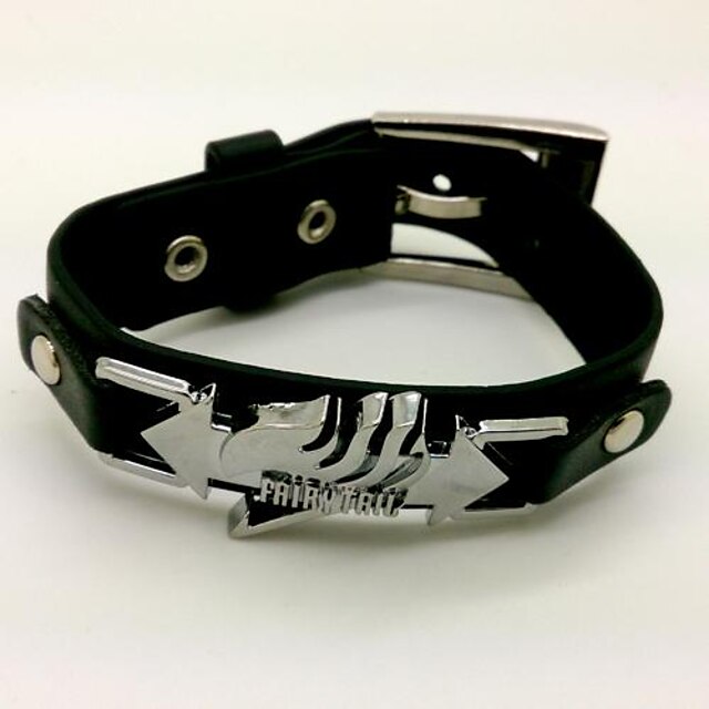  Jewelry Inspired by Fairy Tail Cosplay Anime Cosplay Accessories Bracelet PU Leather Alloy Men's New Halloween Costumes