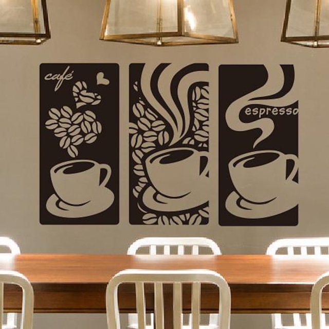  Wall Stickers Wall Decals,  Modern Coffee cup PVC Wall Stickers