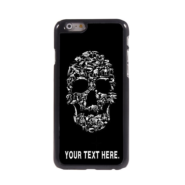  Personalized Case Skull Design Metal Case for iPhone 6 Plus