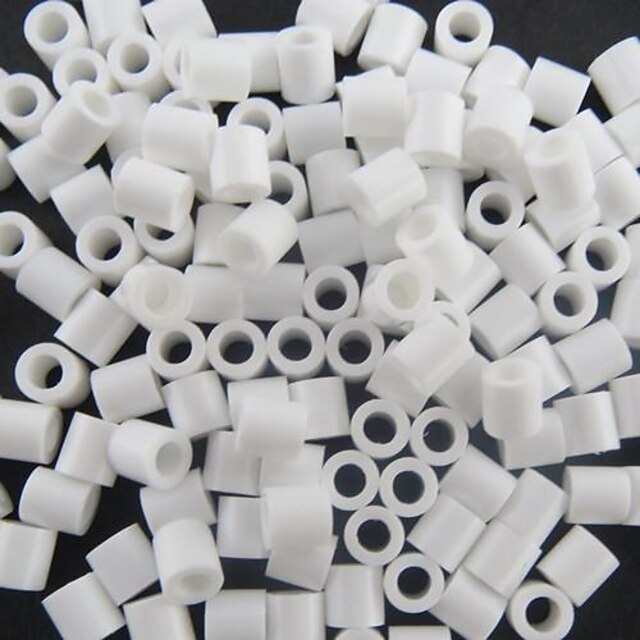  Approx 500PCS/Bag 5MM White Fuse Beads Hama Beads DIY Jigsaw EVA Material Safty for Kids Craft