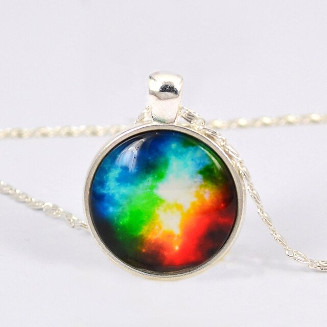  Women's Galaxy Star Time Gemstone Necklace