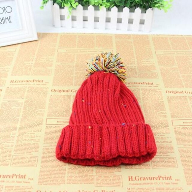  Unisex Colorful Ball of Knitting Wool Cap