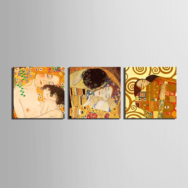  プリント キャンバス地プリント - 名画 人物 クラシック 伝統風 近代の ３枚 アートプリント