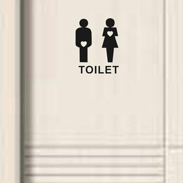  Cartoon Men and women Bathroom Stickers