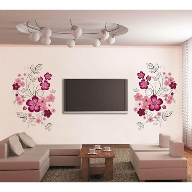  Romance Still Life Fashion Florals Abstract Wall Stickers Plane Wall Stickers Decorative Wall Stickers Material Washable RemovableHome