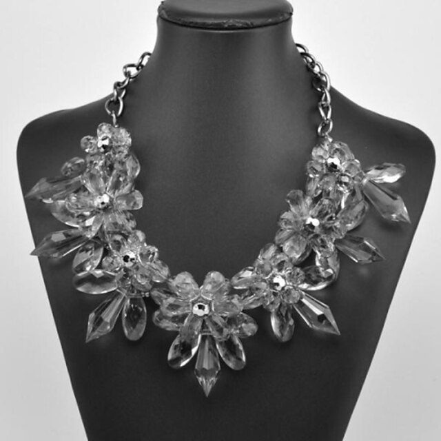  Women's Crystal Flower Pattern Necklace