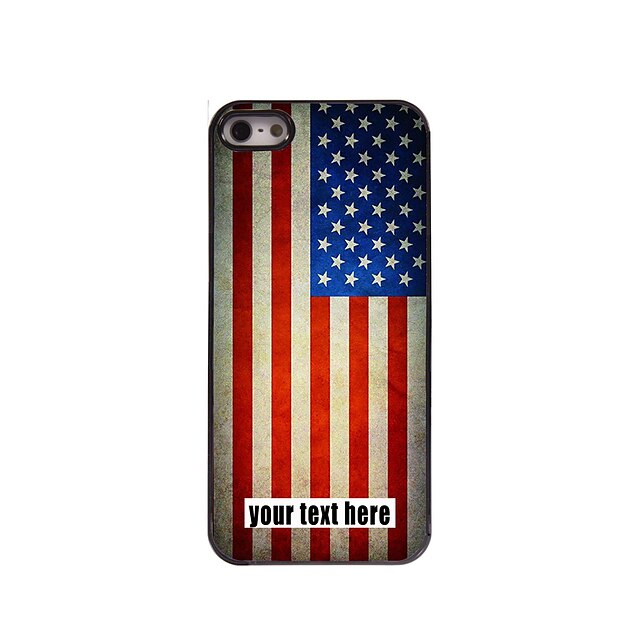  cas personnalisé américain cas conception de drapeau en métal pour iPhone 5 / 5s