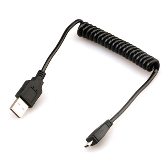  1M 3.28FT Spring USB2.0 Micro  Cables High Speed