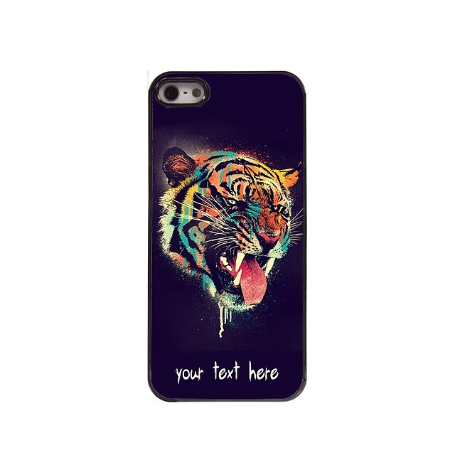  capa de metal para iPhone 5 / 5s cabeça de tigre personalizável
