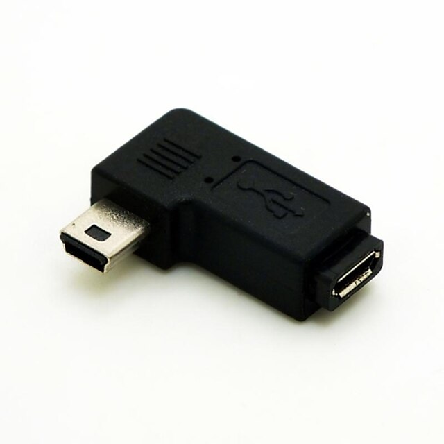  stânga în unghi de 90 de grade mini USB de sex masculin la micro USB feminin adaptor extensie cablu de conventer transport gratuit conector cablu