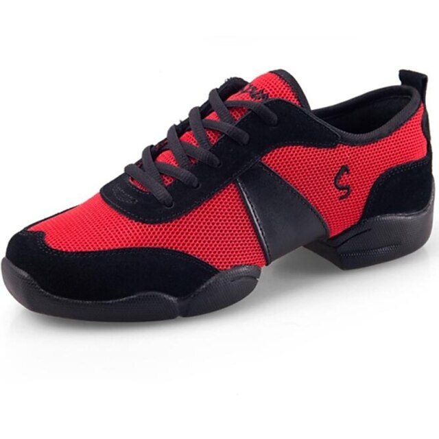  Women's Dance Sneakers Sneaker Low Heel Synthetic Black / Red