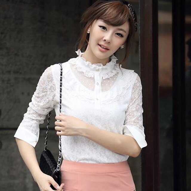  dámská korean stylový divoký dlouhým rukávem tričko