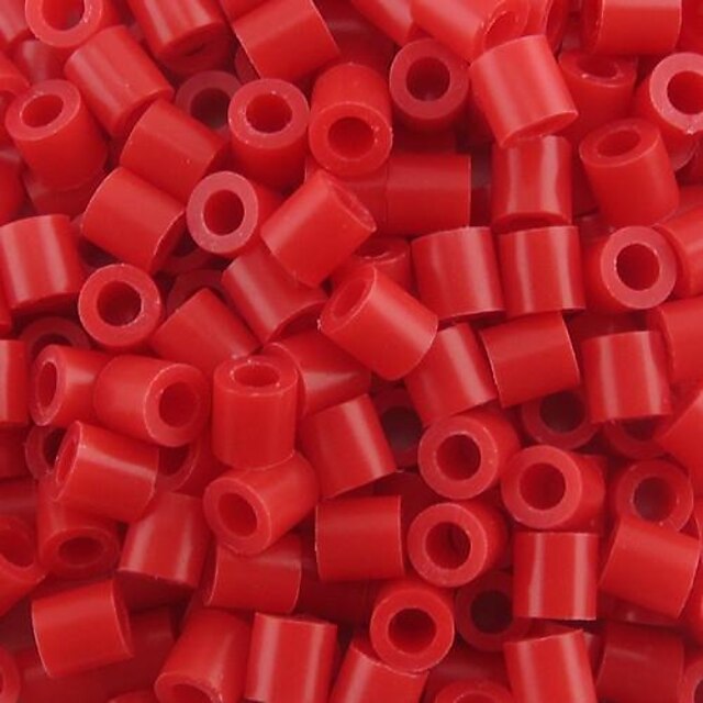  ca. 500 stuks / zak 5mm rode zekering kralen hama kralen diy puzzel eva materiaal safty voor kinderen ambachtelijke