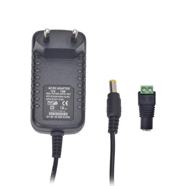  xinyuanyang® 12w 12v 1a ЕС Plug адаптер переменного тока для лампочки водить и камеры видеонаблюдения (100 ~ 240 В)