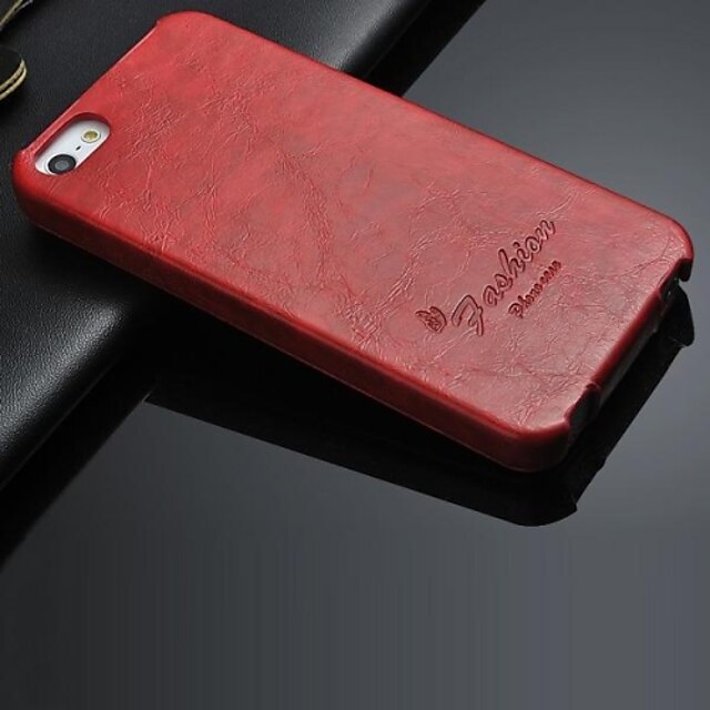  Case For iPhone 5 iPhone 5 Case Flip Full Body Cases Solid Colored Hard PU Leather for iPhone SE / 5s iPhone 5