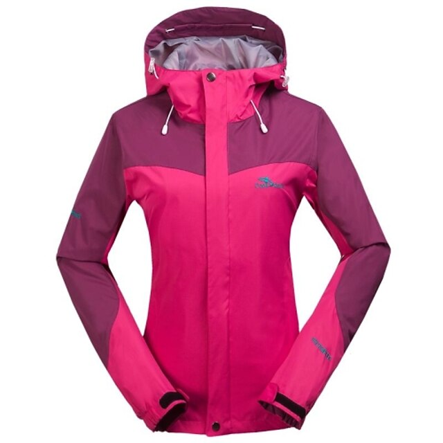  Pentru femei În aer liber Primăvară Toamnă Keep Warm Rezistent la Vânt Jachete Softshell Jachete Iarnă Fleece Cursor unic Camping & Drumeții Alpinism Sporturi de Agrement Albastru / Roșu trandafiriu