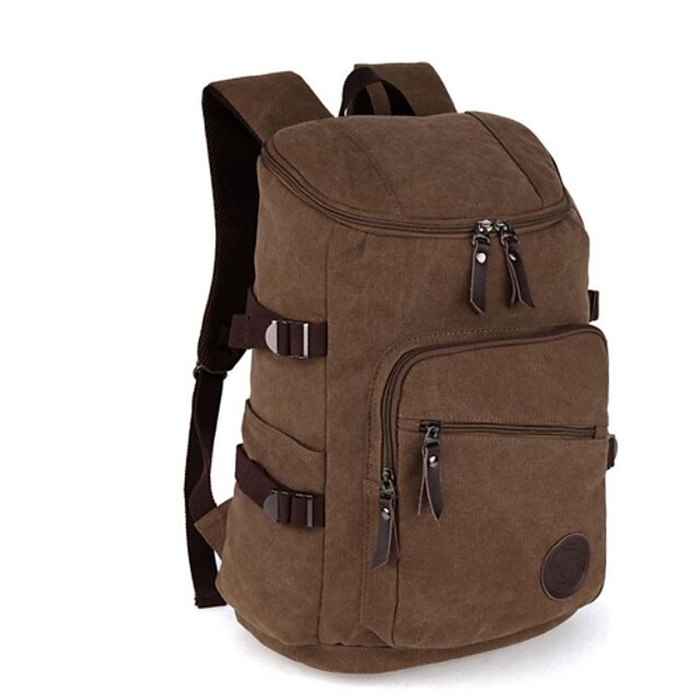  27 L Hiking Backpack Waterproof Outdoor Camping / Hiking Climbing Leisure Sports Canvas Brown