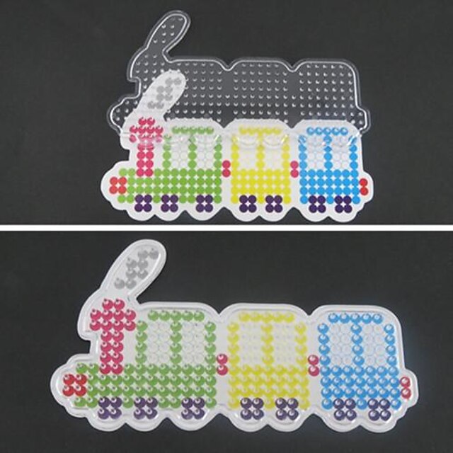  1pcs sjabloon duidelijke pennenbord kleurrijke trein patroon voor 5mm hama kralen zekering kralen diy puzzel