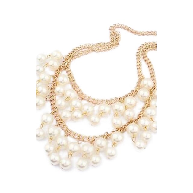  Vrouwen Alloy Double New Pearl Necklace