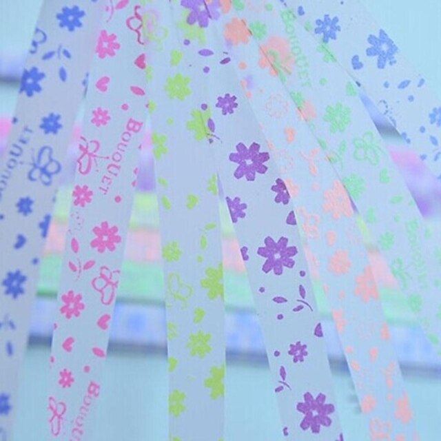  2x 30 szt fluorescencyjny sku motyl i kwiaty wzór Lucky Star materiały origami (losowy kolor)