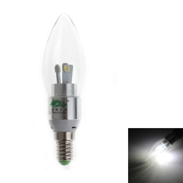  3W E14 LED-kaarslampen C35 6 SMD 280-300 lm Natuurlijk wit Decoratief AC 220-240 V